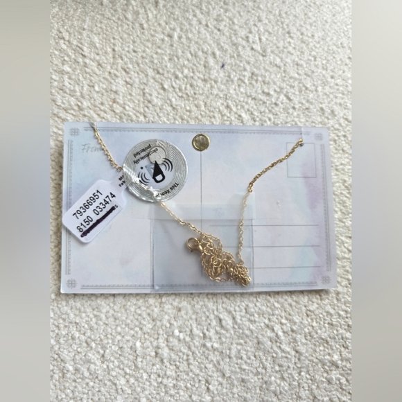 NEW!! Free People, Postcard Necklace/ Press On Patch Set, 14K Gold Plated- NWT! - Picture 6 of 7